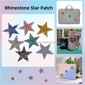 Bán buôn tinh thể thạch vá sắt trên năm sao nhọn Rhinestone dán - Product Image 3