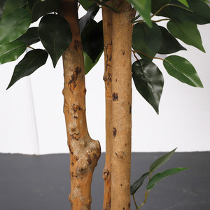 Arbre artificiel en ficus Qihao en pot, plante décorative d'intérieur, haute simulation, décoration de mariage et de maison - Product Image 2