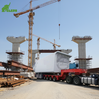 Semi-remorque porte-voitures modulaire robuste 200 tonnes, pont de direction multi-essieux, pour le transport de marchandises surdimensionnées