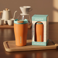 Gobelet isotherme 250 ml (8 oz) en acier inoxydable à double paroi, tasse à café isolée sous vide, anti-fuite, avec couvercle rabattable pour le bureau