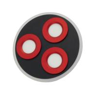 Plafonnier LED moderne 12V RV avec anneau rouge pour camping-cars, caravanes et camping-cars