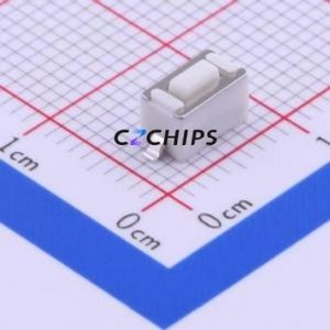 1TS002B-1700-4300-CT Tactile Switch SMD,6x3.5mm Switch Single Pole Single Throw Rectangle Button 1.7N Vertical Mount - Product Image 1