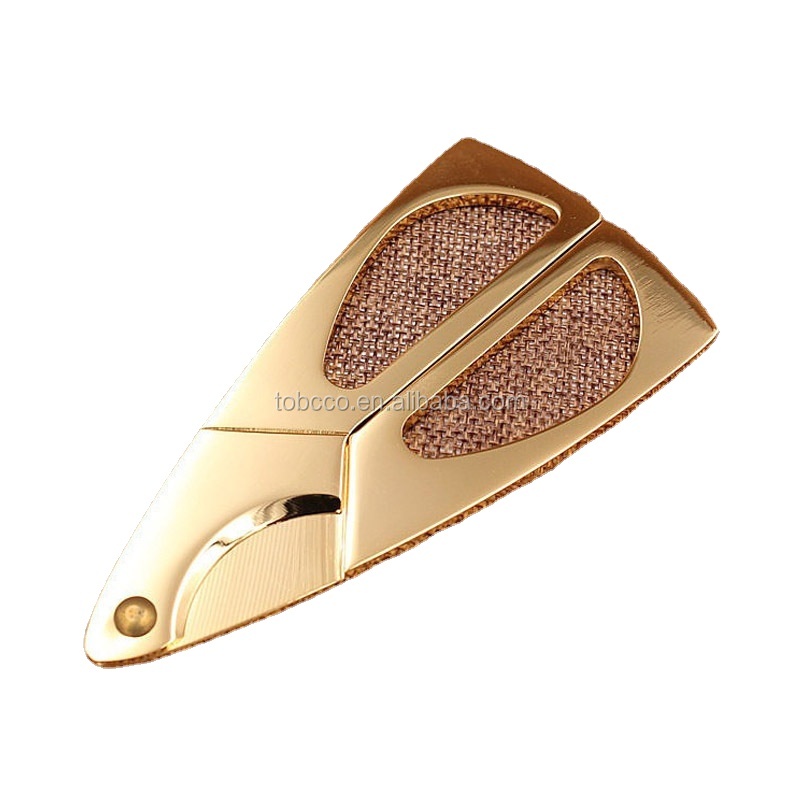 stainless steel cigar cutter fashion golden double blade cigar cutters