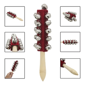 เครื่องดนตรีประเภทเคาะจังหวะออร์ฟ กระดิ่งกำมะหยี่ แท่งเคาะมือ อุปกรณ์ช่วยสอนสำหรับเด็กเล็ก - Product Image 3