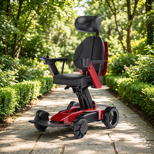 Nueva Silla de Ruedas Eléctrica Todoterreno con Ruedas Delanteras Mecanum de Alta Resistencia para Escalar, con Motor sin Escobillas de 400W y Conducción Suave - Product Image 1