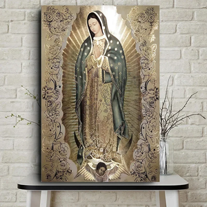 Arte religiosa decorazione immagine signora di Guadalupe arte della parete pittura su tela la vergine di Guadalupe <span class=keywords><strong>Poster</strong></span> arte cattolica decorazione <span class=keywords><strong>camera</strong></span> <span class=keywords><strong>da</strong></span> <span class=keywords><strong>letto</strong></span> - Product Image 4