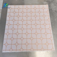 Matériau de construction écologique en PVC laminé 603x603mm pour la décoration des plafonds et des murs intérieurs des hôpitaux et des écoles, finition lisse