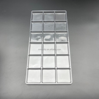 Vente en gros plateau blister en plastique PET transparent jetable pour 18 pièces CPU GPU puce graphique taille de cellule 50x50mm électronique grand public