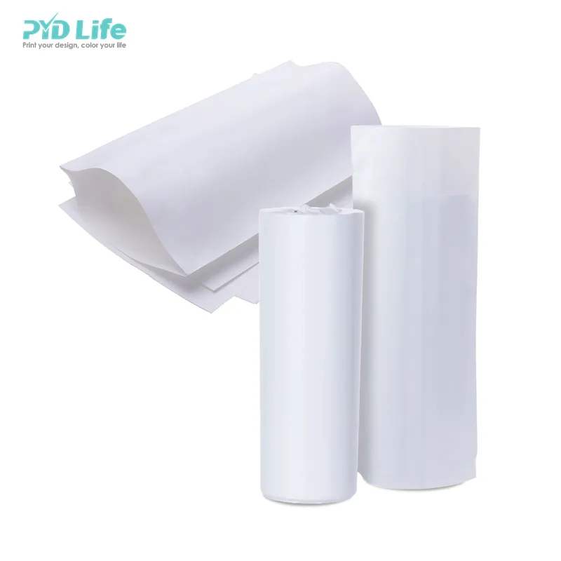 PYD Life RTS Sublimation Shrink Wrap Film White Shrink Wrap Bag Sleeve for 20oz Skinny Sublimation Tumbler