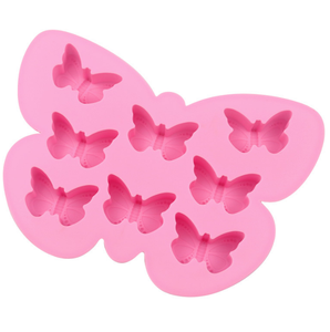 <span class=keywords><strong>Moule</strong></span> en silicone sans BPA à 8 cavités en forme de papillon pour bonbons, gâteaux, chocolats et gelées décoratives - Product Image 2