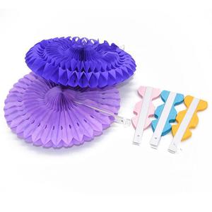 Assiettes en papier pour fête, assortiment de quatre couleurs pastel, bordure dorée, plateaux à dessert, vaisselle d'anniversaire - Product Image 3