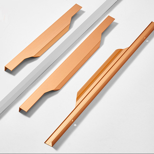 Quincaillerie d'ameublement en alliage d'aluminium Poignées de bordure pour armoires de cuisine Tiroirs Penderies-Design contemporain - Product Image 6