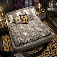 Lit King Size Moderne en Bois de Luxe Léger avec Tête de Lit Rembourrée en Tissu, Confortable et Personnalisable – Offre Spéciale Usine