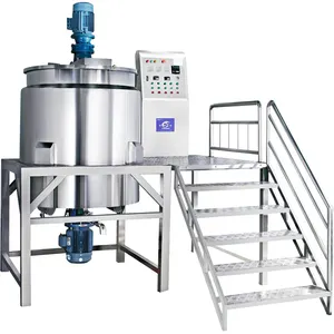 Peralatan produksi sabun cair otomatis 1000L, mesin pembuat deterjen sampo, peralatan produksi sabun cair otomatis