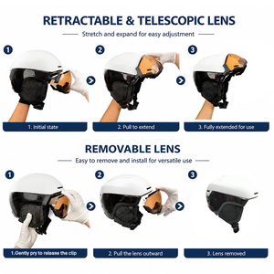 Nuevo <span class=keywords><strong>Casco</strong></span> de Nieve de Invierno con Certificación CE EN1077, con Visera Retráctil, para Deportes al Aire Libre, <span class=keywords><strong>Casco</strong></span> de Esquí para Adultos, Protección para la Cabeza para Snowboard - Product Image 3