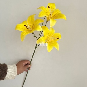MSFAME Prix de gros <span class=keywords><strong>Muguet</strong></span> blanc Fleurs artificielles Real Touch 3D Fleur - Product Image 5
