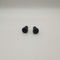 Tétine compte-gouttes en caoutchouc NBR silicone blanc noir 18 mm pour flacons d'huiles essentielles avec fermeture à vis