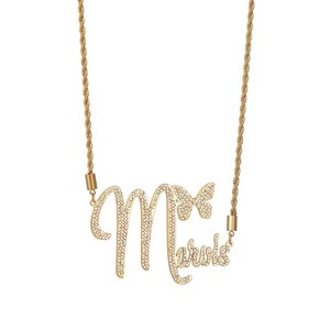 Collana e Orecchini Personalizzati <span class=keywords><strong>da</strong></span> Donna in Acciaio Inossidabile con Ciondolo a Farfalla Argento e Oro - Product Image 4