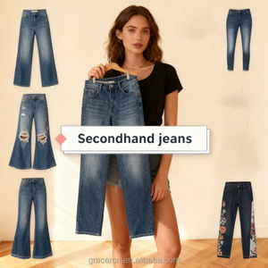 Jeans <span class=keywords><strong>Casual</strong></span> Estivi da <span class=keywords><strong>Donna</strong></span> Usati di Alta Qualità Gracer A06, Vari Stili Misti, Abbigliamento Usato all'Ingrosso - Product Image 1