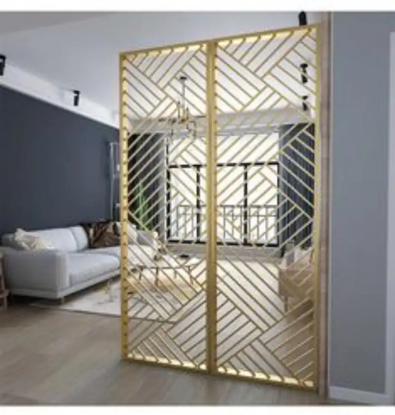Indoor Laser Cut Stainless Steel Screen Fence Metal Room Partition for Living Room Office Decor Interior Decorative Divider