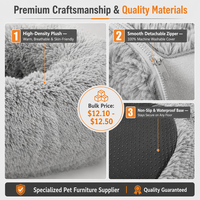 Lit tunnel pour chat en peluche, toutes saisons, épaissi, avec boule suspendue, amovible et lavable, grand lit tunnel pour chat, vente en gros