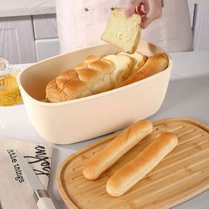 Top Selling Products 2025 Bread Box for Kitchen Storage <b>Containers</b> Large Bread Box With <b>Bamboo</b> Cutting Board Lid - Product Image 3