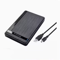 Caja Externa para Disco Duro Móvil de 2.5 Pulgadas, SSD, SATA, Interfaz Micro USB 3.0, Sin Herramientas, Color Negro