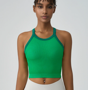 Chaleco sin mangas para gimnasio <span class=keywords><strong>de</strong></span> chica personalizado, sujetador superior <span class=keywords><strong>de</strong></span> Yoga para mujer, <span class=keywords><strong>camisa</strong></span> con relleno extraíble para deporte activo para mujer, traje <span class=keywords><strong>de</strong></span> entrenamiento <span class=keywords><strong>de</strong></span> talla grande OEM - Product Image 5