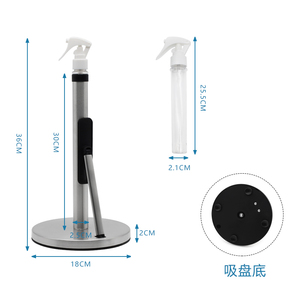Paper Towel Pump <b>Silver</b> Stainless Steel One Hand Tear Paper Towel Holders for Kitchen Table and Restaurant with <b>Spray</b> Bottle - Product Image 3