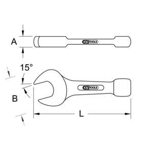 KS TOOLS - 517.2268 Slogging <b>open</b> <b>end</b> <b>spanner</b> - EAN 4042146559703 WRENCHES SLUGGING WRENCHES - Product Image 2