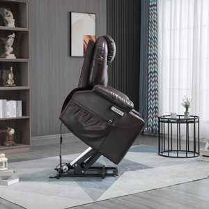 Sillón Reclinable Eléctrico HOMERS con Doble <span class=keywords><strong>Motor</strong></span>, de Cuero, con Control Remoto, Masaje y Calefacción para Personas Mayores - Product Image 5