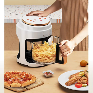 2025 Venta caliente 4L gran capacidad inteligente personalizable Logo multifuncional eléctrico freidora de aire <span class=keywords><strong>horno</strong></span> transparente ventana sin aceite - Product Image 3