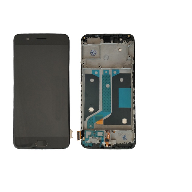 100% Tested Oneplus 5 Display LCD Screen Touch Panel Complete Assembly Oneplus 5 A5000 Five Display Digitizer LCD + Frame