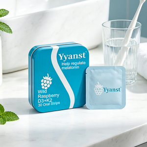 OEM Marque Privée Bandes Orales de Vitamine D3 K2 à la Framboise Sauvage – Complément pour la Régulation de la Santé Osseuse – 30 Sachets - Product Image 3