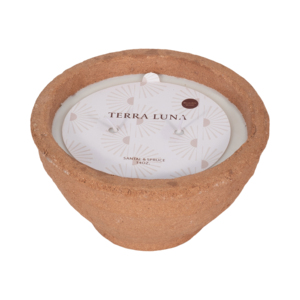Terracotta Scented <b>Candle</b> Bowl <b>Small</b> Votive For Living Room Bedroom Bathroom Decor - Product Image 3