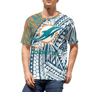Top qualité respirant Polyester coton t-shirts hommes grande taille 6XL polynésien Tribal impression Sport hauts personnalisé Football logo t-shirts - Product Image 2
