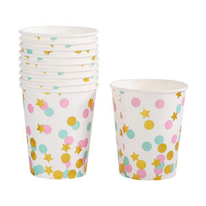 Vasos de Papel Desechables para Café, Vajilla de Fiesta, Suministros Personalizados, Color - Product Image 5