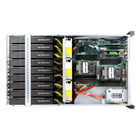 Toploong 4u 8 9 Gpu cartes Rack serveur boîtier châssis plate-forme 3 + 1 Position d'alimentation redondante pour serveur minier de plate-forme