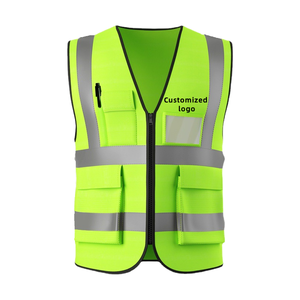 سترة فويي هاي فيس عالية الوضوح سلامة العمل سترة عاكسة مقاومة للماء البناء مع القطن النايلون مادة البوليستر - Product Image 1
