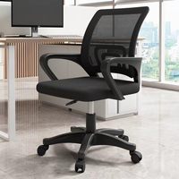 Chaise de bureau exécutive classique en tissu, ergonomique, pivotante à 360°, réglable en hauteur, avec roulettes et support lombaire