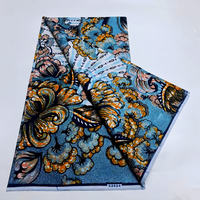 Tissu Grand Organza Véritable Grand Wax Prints sur 6 Yards Pagne Glitter pour Vêtements et Sacs