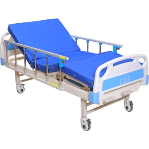 Cheap price medical bed 2 cranks manual hospital bed for sale