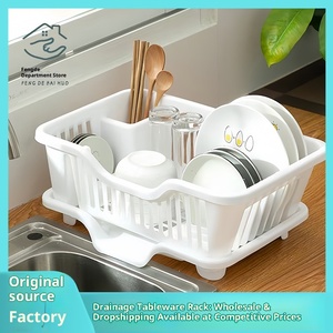 Égouttoir multifonctionnel moderne en plastique pour la cuisine, <span class=keywords><strong>rangement</strong></span> de vaisselle et d'<span class=keywords><strong>assiettes</strong></span>, organisateur ménager de taille personnalisée - Product Image 2