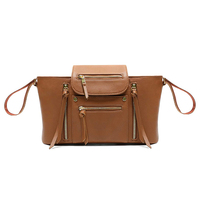 Sac de poussette en cuir PU pour bébé, sacoche à couches, caddie adapté à toutes les landau, design à la mode, 1 pièce