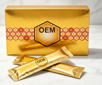 Kotak Kemasan Grosir Jaguar H O N E Y dengan Kemasan Kertas Kraft, Cetak Emboss Foil Emas, dan Penanganan Kotak Kemasan Luar
