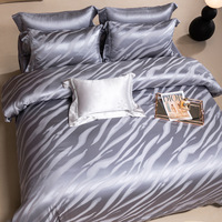 Parure de lit quatre pièces en Lyocell à impression numérique pour l'été, style nordique, personnalisable, pour climatisation, lavable en machine