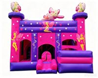Château gonflable princesse avec toboggan, combo château gonflable princesse pour enfants