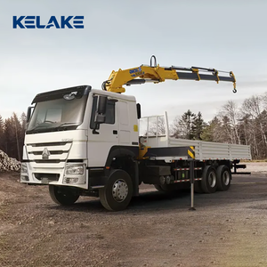 Venta al por mayor de camiones de carga Sinotruk Howo 8x4 con motor diésel, 10 toneladas, grúa de brazo recto Sqs300m, transmisión automática, Euro 3, nuevos, chinos - Product Image 2