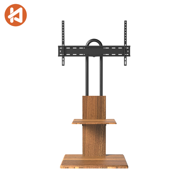 Outdoor Swivel Steel Floor TV Stand with MDF Base and DVD Shelf VESA 600x400mm for 32-70" LCD/LED TVs