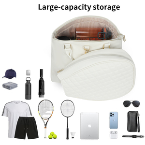 Sac de sport de luxe personnalisé en cuir PU recyclé, sac à dos de transport pour <span class=keywords><strong>raquette</strong></span> de paddle, sac de tennis, sac fourre-tout pour <span class=keywords><strong>raquette</strong></span> de tennis - Product Image 5
